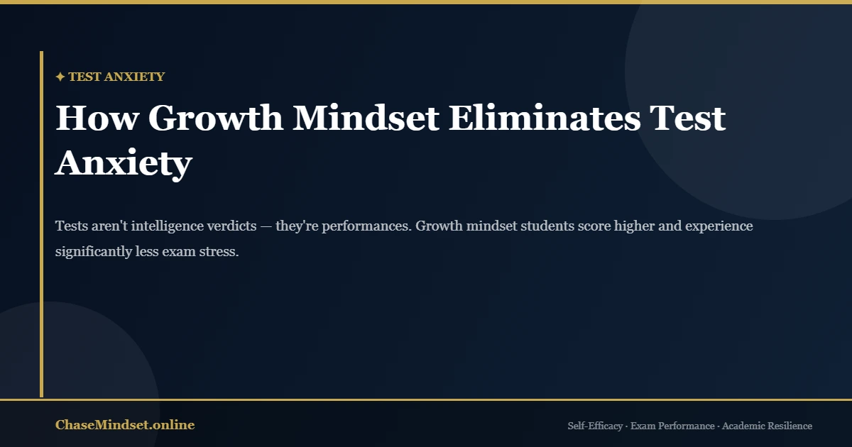 Growth mindset and test anxiety — how reframing exams as performances reduces stress and improves student scores
