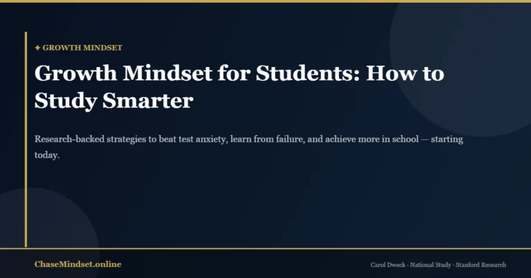Growth Mindset for Students: How to Study Smarter and Achieve More